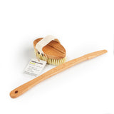 Brosse de bain en bois Ecoliving avec tête amovible