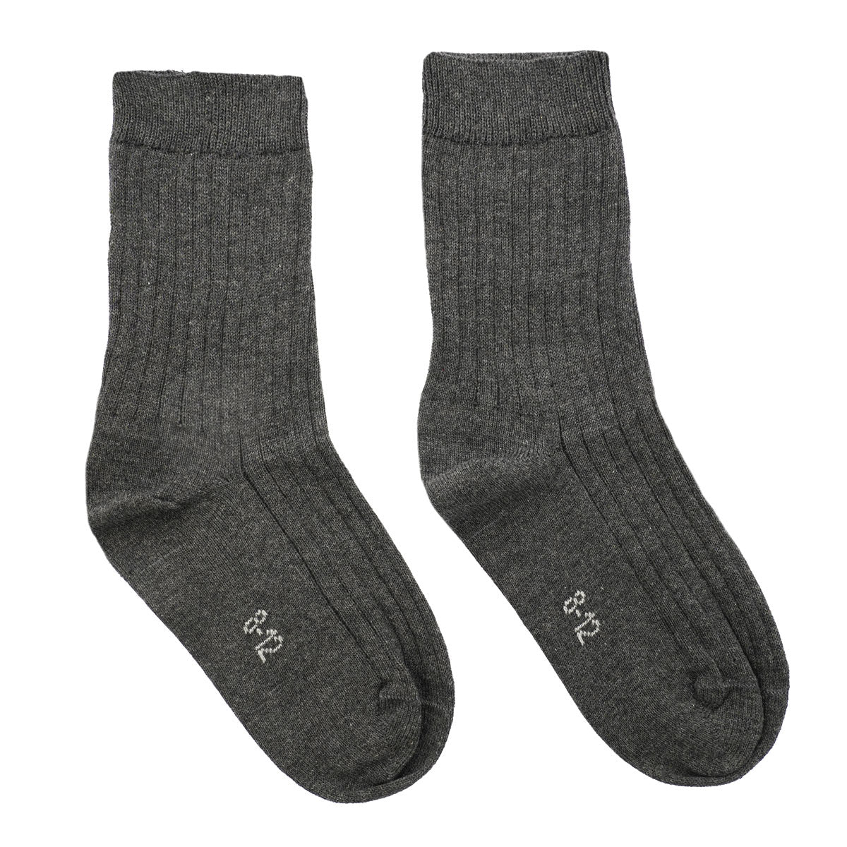 Eco Outfitters grey non-elastic organic cotton kids ankle socks on a white background