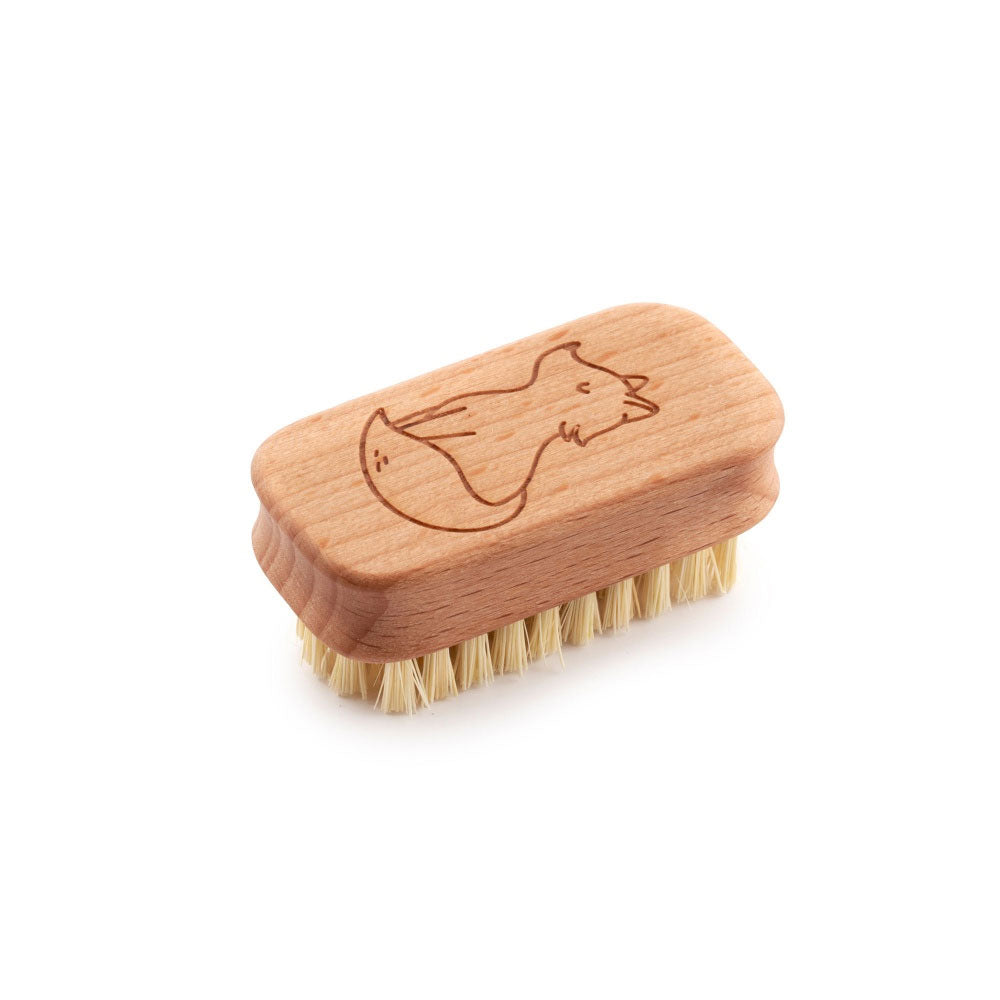 Ecoliving Kids Natural Vegan Nail Brush with character design pictured on a plain white background