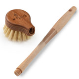 Brosse à vaisselle en bois à manche long Ecoliving