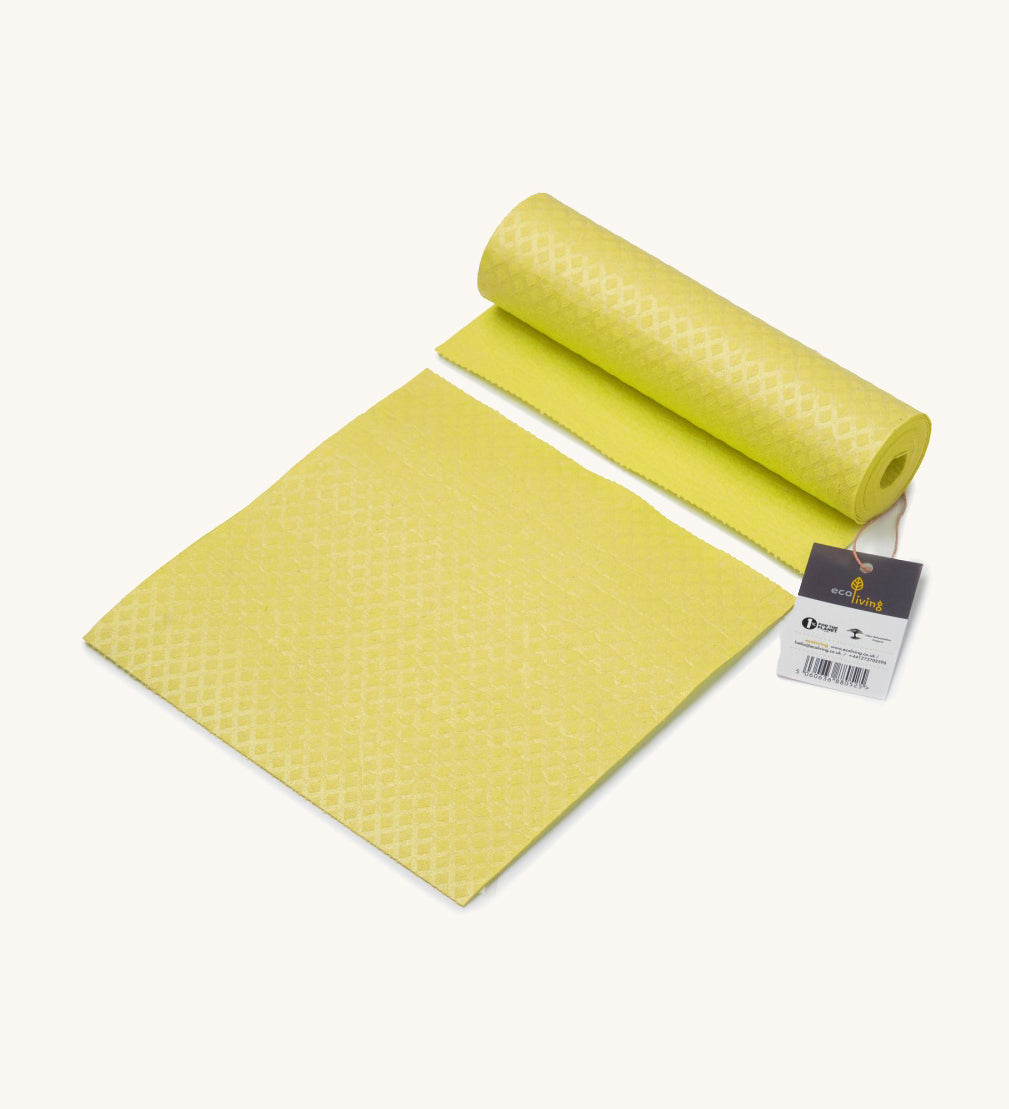 Ecoliving yellow compostable sponge kitchen roll