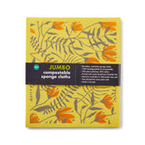 Ecoliving Jumbo Compostable Sponge Cleaning Cloths - Yellow