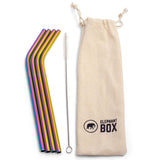 Elephant Box Rainbow Straws - 4 Pack