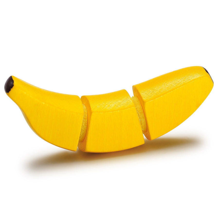 Erzi Banana To Cut Wooden Play Food on a plain background