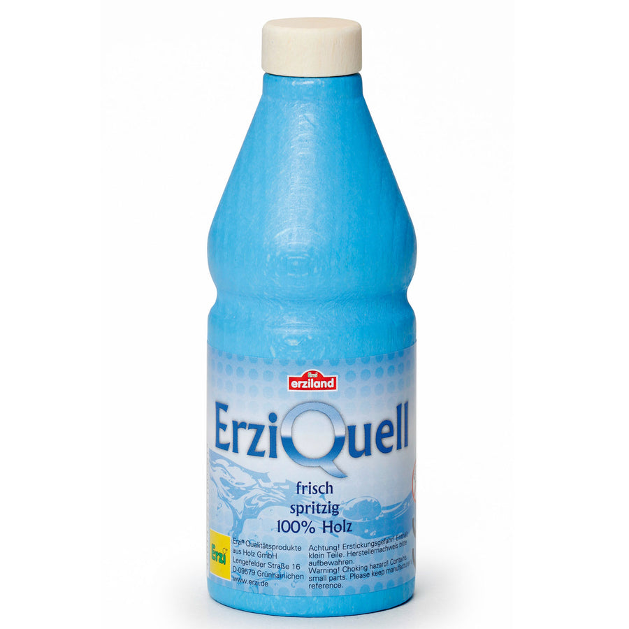 Erzi Mineral Water wooden toy pictured on a plain background