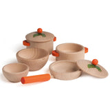 Erzi Natural Wooden Toy Cooking Set