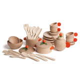 Erzi Natural Wooden Toy Dishes Set