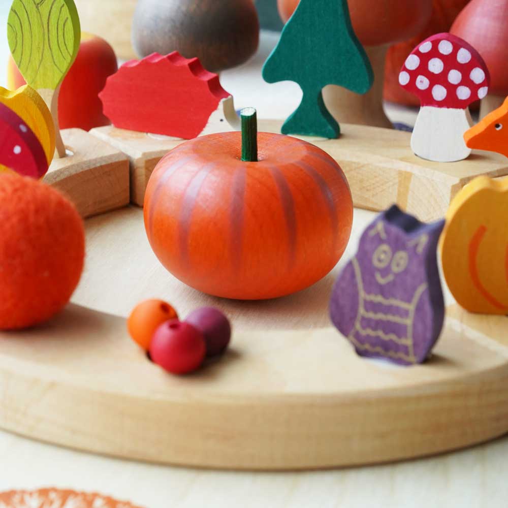 Erzi Pumpkin Wooden Play Food as part of and autumn celebration ring