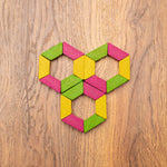 Erzi wooden geo building block set pattern