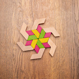 Erzi wooden geo building block set pattern