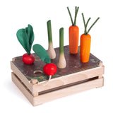 Erzi Ensemble de nourriture pour jeu en bois avec potager et légumes