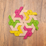 Erzi wooden geo building block set pattern