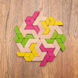 Erzi wooden geo building block set pattern