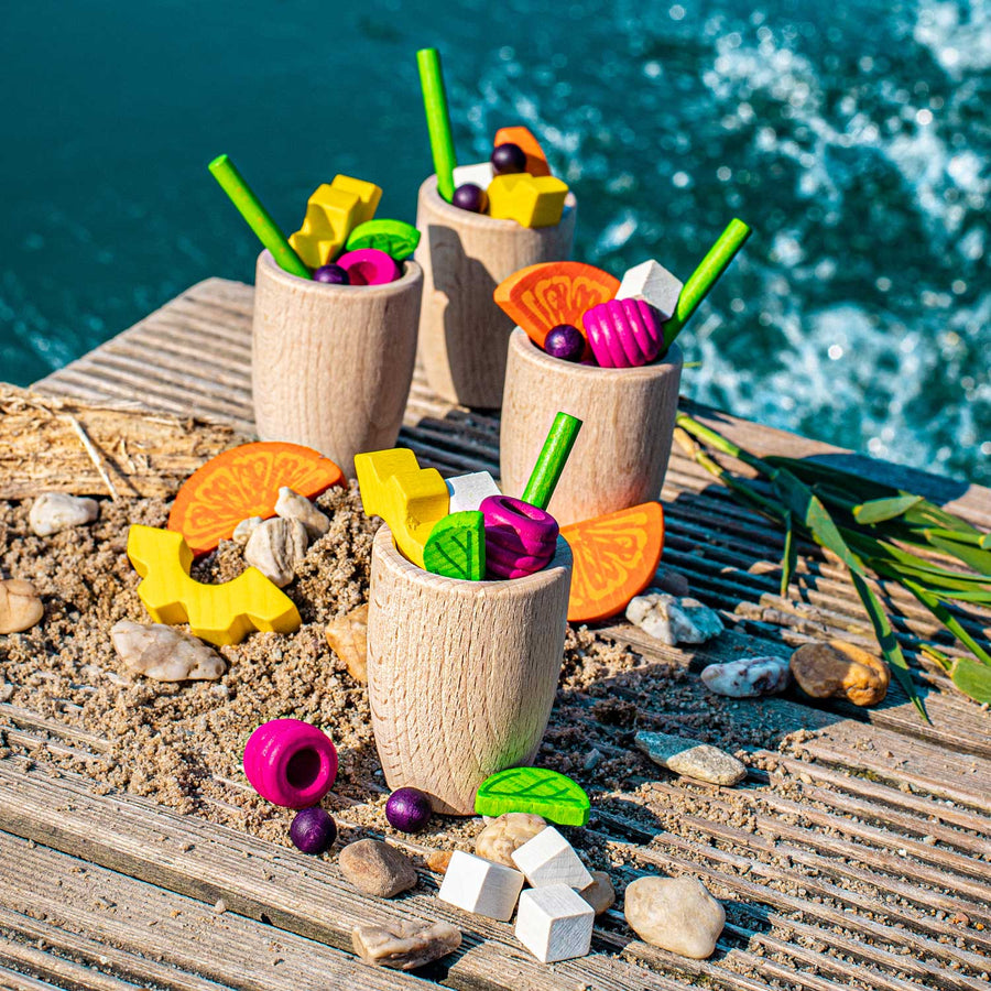 Erzi Fresh Lemonade Assortment pictured on wooden decking with sand in front