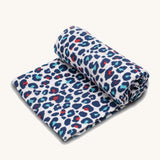 Etta Loves Extra Large Muslin Square - Blue Leopard