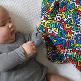 Etta Loves X Keith Haring Carré en Mousseline Extra Large - Brésil