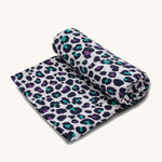 Etta Loves Extra Large Muslin Square - Purple Leopard