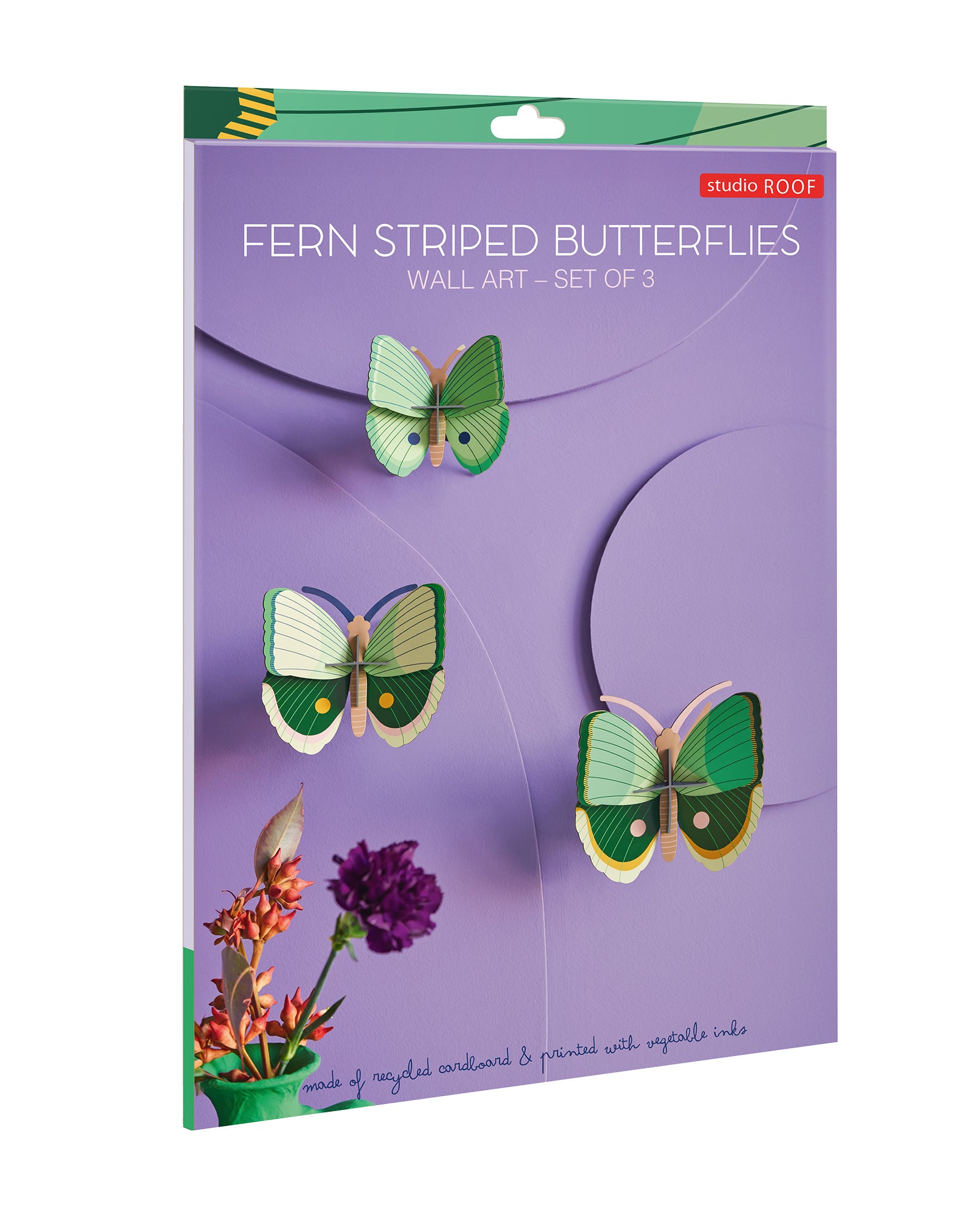  butterflies in shade of green