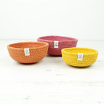 ReSpiin Jute Multicoloured Mini Bowl Set