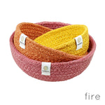 ReSpiin Jute Multicoloured Mini Bowl Set