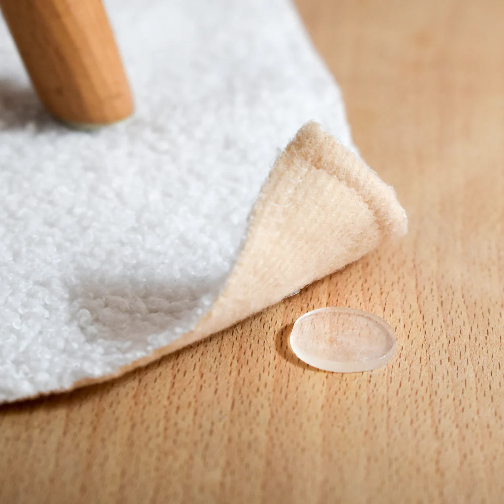 FixIts glue dot used to keep the corner of a mat in place