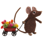 The Makerss - Small Flower Cart Mouse Needle Felt Kit