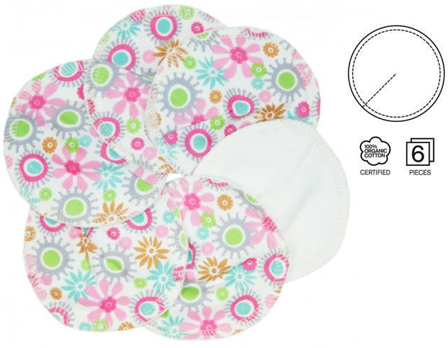 ImseVimse Organic Cotton Nursing Pads - Flower