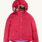 Frugi Rambler 3 in 1 Coat - Snapdragon/Flower Pop, with a removable fleece gilet in a retro flower print