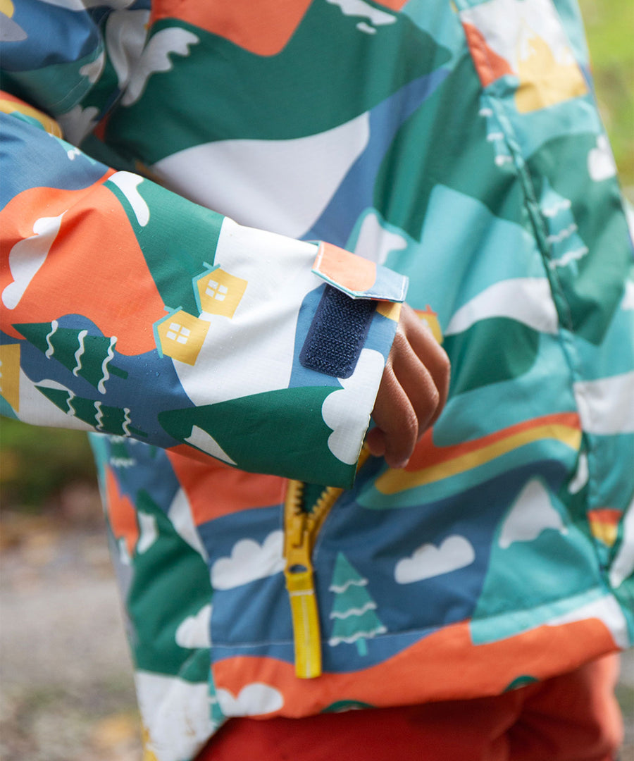 The inside of the Frugi Children's Snow & Ski Coat - Alpine Adventures