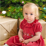 Frugi Amilie Party Dress Outfit - Rosehip / Soft White