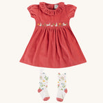 Tenue de robe de soirée Frugi Amilie - Rose musquée / Blanc doux