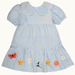 Robe à col Frugi Cassie - Beach Hut Blue Stripe