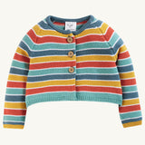 Cardigan Frugi Bright As A Button - Rayure arc-en-ciel