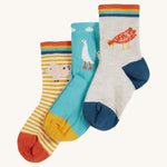 Frugi Little Socks 3-Pack - Farmyard