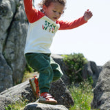 Frugi Luke Raglan Top - Stay Wild / Paprika