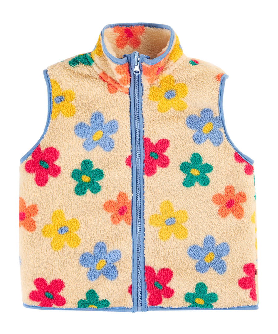 The back of the Frugi Rambler 3 in 1 Coat - Snapdragon/Flower Pop