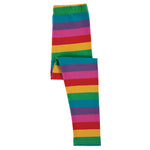 Legging Libby à rayures arc-en-ciel Frugi Foxglove