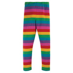 Legging Libby à rayures arc-en-ciel Frugi Foxglove