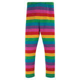 Legging Libby à rayures arc-en-ciel Frugi Foxglove