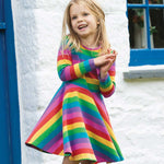 Frugi Foxglove Rainbow Sofia Skater Dress