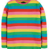 Frugi Favourite LS Tee - Foxglove Rainbow Stripe