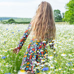 Frugi Sofia Skater Dress - Springtime Ducks