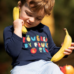 Haut appliqué Frugi Indigo Fruit Chatter