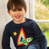 Frugi Indigo Rocket Numéro Magique Top 4-5 Ans