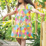 Frugi Shaya Tiered Dress - Patchwork