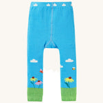 Frugi Little Leggings Tricotés - Bleu Beluga / Abeille