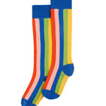  playful Retro flower and weather print on the Frugi Children's Brilliant Boot Socks 2 Pack - Retro