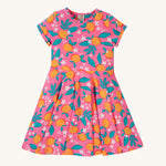 Frugi Organic Summer Skater Dress - Orange Blossom