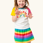 T-Shirt Raglan Frugi Nyomi - Arc-en-ciel