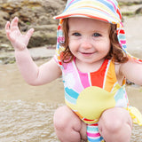 Frugi Little Swim Legionnaires Hat - Seaside Stripe